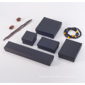 Black jewelry paper box set with black foam